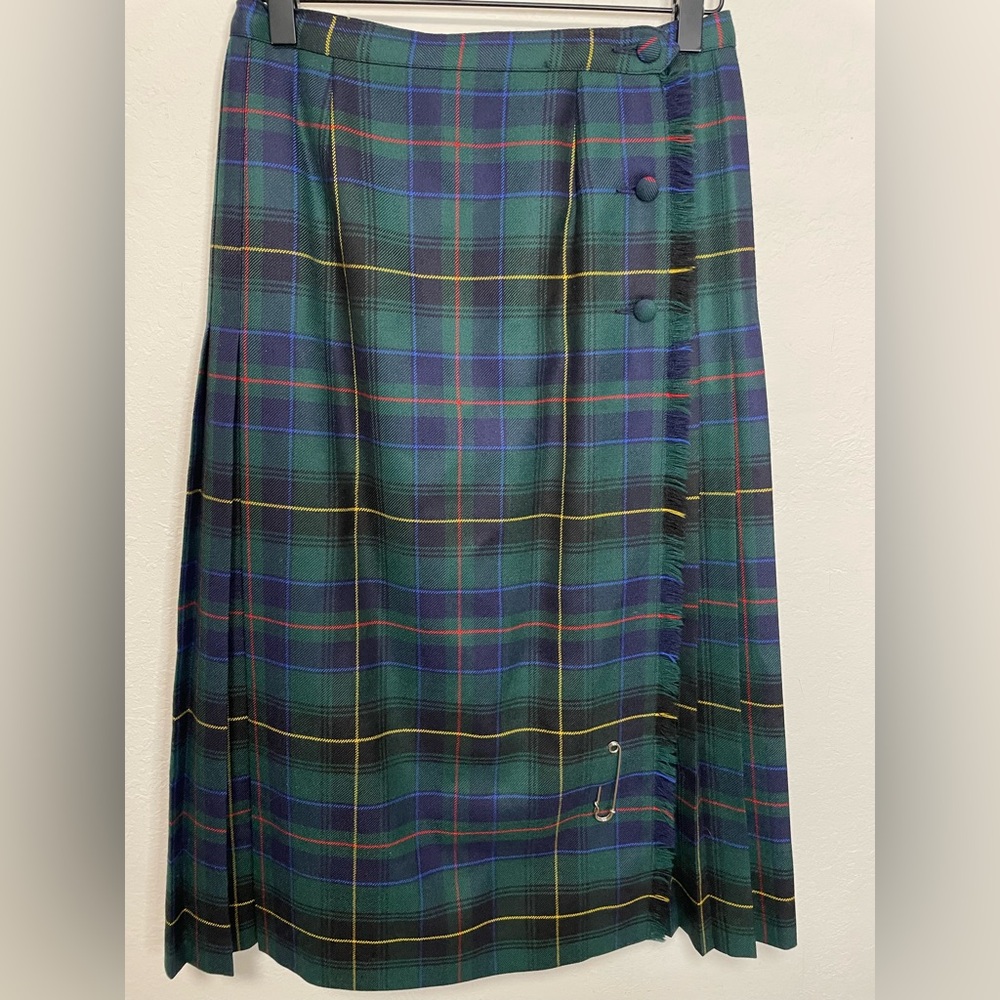 ALJean Plaid Midi Pleated Skirt - Picture 9 of 16
